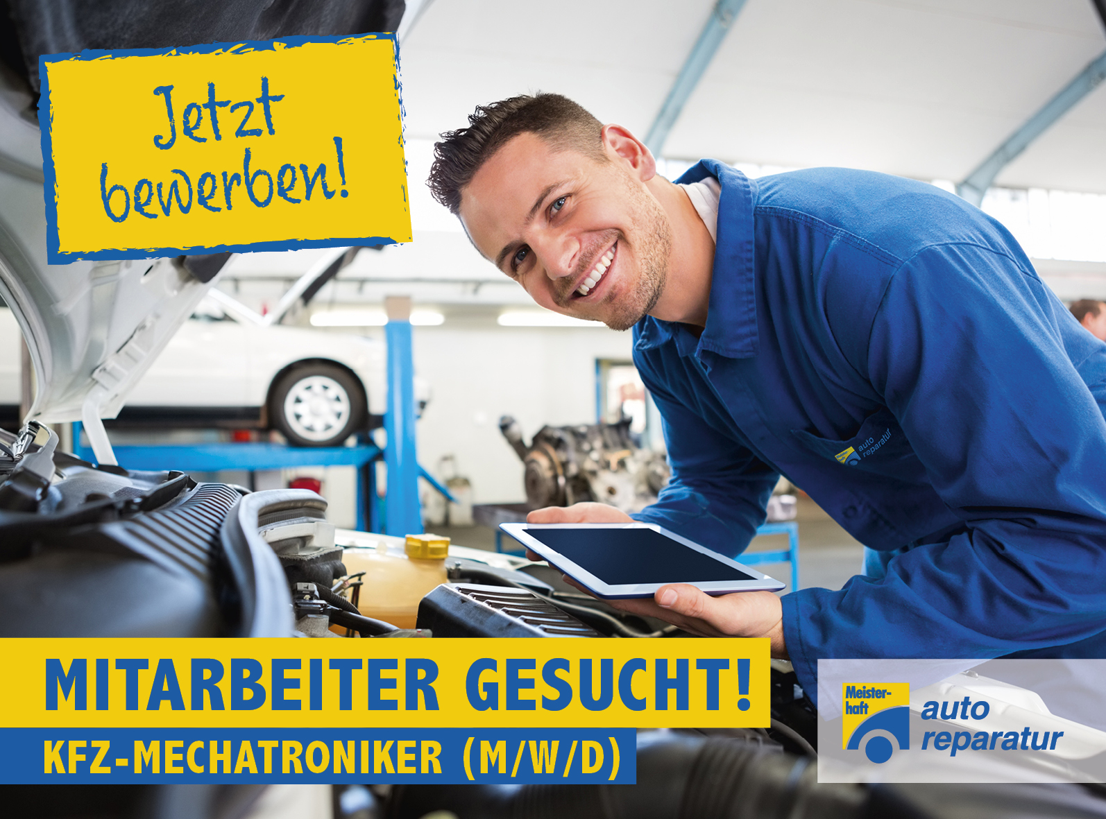 Wir suchen Kfz-Mechatroniker (m/w/d).